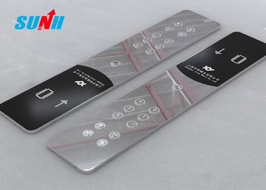 Glass LOP Elevator Car Operating Panel Rectangle Shape With Touch Button